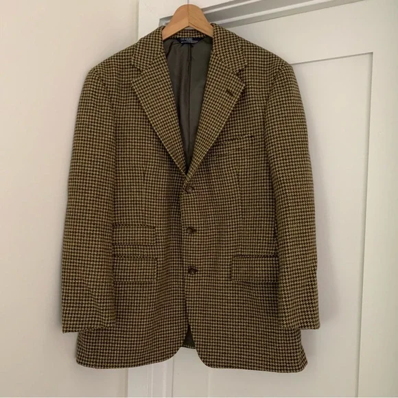 Vintage Polo Ralph Lauren Brown Tweed Blazer - Picture 3 of 12